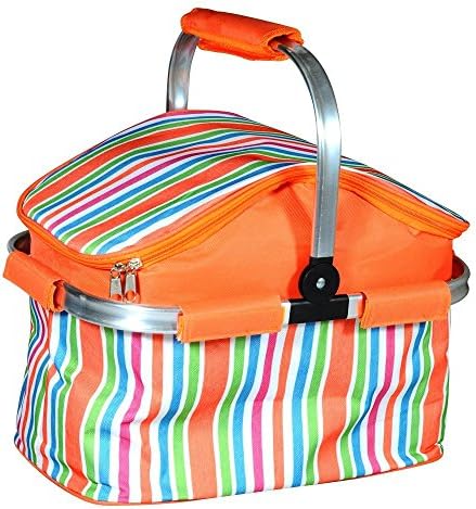 20L Fashionable Folding Picnic Cool Bag – Insulated Lunch Box Food Preservation Bag for Work Parties Bbqs Outdoor Picnic