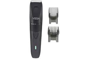 Vega Trimmer for Men with 90 Mins Runtime, Stainless Steel Blades & 40 Length Settings, Black, (Power Lite, VHTH-38)