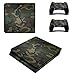 Produktbild Morbuy PS4 Slim Skin Design Folie Aufkleber Sticker schützende Haut Schale für Sony Playstation 4 Slim Konsole und 2 Dualshock Controller (Green Camo)
