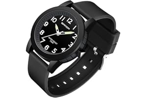 GUUMUXIN Reloj Analógico para Niños,Niña,3ATM Resistente al Agua, Fácil de Leer,Reloj de Enseñanza,Reloj de Pulsera de Banda Suave para Chico Chica