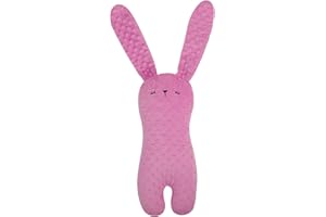 Sunveno Oreiller câlin bébé, Peluche Lapin, Oreiller décoratif Chambre bébé et Bambin, Oreiller Peluche, Oreiller Confort bébé, Oreiller Dos bébé, Oreiller Bonbon, Oreiller dormeur latéral,(Rose)