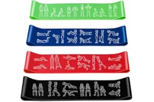 Amonax Zestaw opasek oporowych dla kobiet i mężczyzn, do ćwiczeń, fitnessu, domu, na siłownię, do nóg, pośladków i ramion. joga, pilates opaska oporowa mini pętelka, opaska terapeutyczna