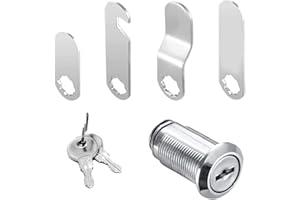 ZUWIJEQ Blocco della cassetta postale, serratura a camma del cassetto dell'armadio da 20 mm, serratura della cassetta degli attrezzi con chiavi