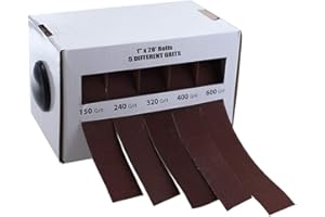 DingGreat 6 Meter Schleifpapier-Rolle, 150/240/320/400/600 Grit Schleifpapier 5 Rollen Schleifband Drawable Schleifpapier Trockenpolieren Schleifwerkzeuge für Metall Holzverarbeitung