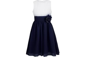CHICTRY Kids Girls Pleated Waist Chiffon Wedding Bridesmaid Party Dance Prom Flower Dress