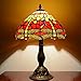 Price comparison product image Red & Yellow Dragonfly 12inch Tiffany Table Lamp