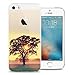 Produktbild iPhone 5/5S/SE Hülle- Ultra Slim TPU Silikon,Druck Landschaft Schutzhülle Exclusivem Muster Weiche Translucent Hülle Matt Anti-Scratch und Anti-Schock Stoßdämpfend Spiegel Schutz Handy Hülle Case Back Cover Tasche Etui Bumper Apple iPhone 5/5S/SE 4,0-Zoll[Sonnenuntergang]