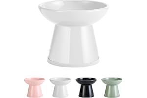 BATITIE Gamelle Chat Surélevée Bol Chat - Gamelle Surelevee pour Chat Ceramique avec Bande Antidérapante - Gamelles pour Chats Surelevees Anti Vomissement - Extra Large Ecuelle Nourriture Pour Chat - 270 ml