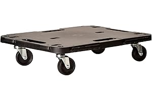 NEXTRADEITALIA 1PEZZO PEDANA CON RUOTE PORTATA 543KG CM.58X38X12 NERA