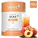 Produktbild BCAA Pulver 2:1:1 mit unvergleichlichem Geschmack | Aminos Für Muskelaufbau, Abnehmen & Sport | (Leucin, Isoleucin, Valin) Hochdosiert – Vegan | Premium Qualität aus Deutschland – 300g ICE TEA PEACH
