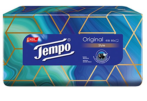 Tempo Taschentücher Original Trio-Box, 4-lagige Tempos in praktischer Tücherbox mit tollem Design, 3 x 80 Tücher (240 Tücher) - 7