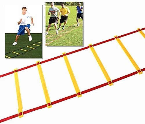 Lysport Agility Ladder Agility Training Ladder Wellness Adjustable Flat Rung Speed Ladder Quickness Training Equipment for Faster Footwork, Soccer, Agility &amp; Speed Training