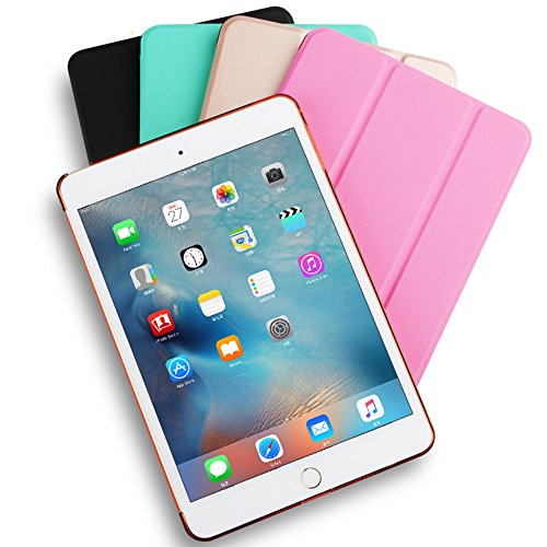 iPad Mini 4 Hülle Auto aufwachen / Schlaf Funktion Ledertasche Leichtgewicht Anti-Kratzer Schutzhülle mit durchschaubar Rückseite Abdeckung für iPad mini 4 (Rose Gold) - 6