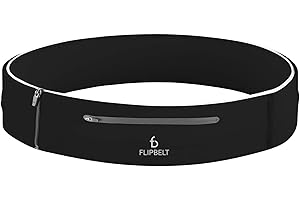 FlipBelt Elite Running Belt for Phone and Small Accessories, Water-Resistant Exercise Waist Pouch