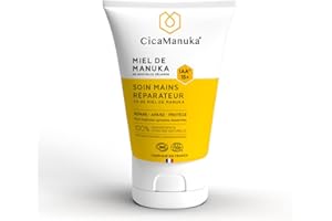 CICAMANUKA - Soin mains réparateur au miel de Manuka IAA15+ - Nourrit et hydrate - Certifié Bio - 50ml