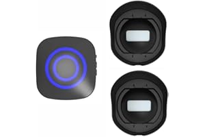 HONETEEK Wireless Doorbell PIR Store Shop Welcome Motion Sensor Infrared Detector Home Security Driveway Alert Induction Alarm Weatherproof Waterproof Door Bell (2 Detector & 1 Receiver)