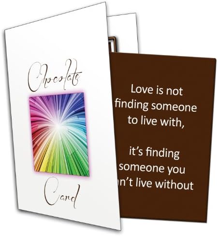 Love is not Finding Someone to Live with, It's Finding Someone You Can't Live Without - Chocolate Card (80g)
