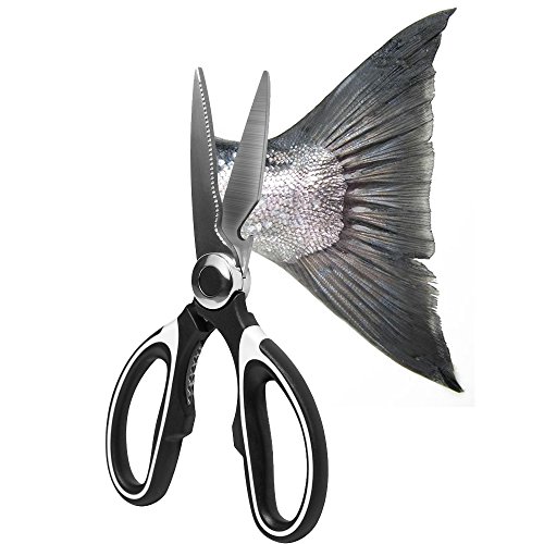 Küchenschere: Scissors Kitchen with Glove Multi-Purpose Utility Scissors for Cutting Poultry, Fish, Meat, Vegetables, Herbs, Meat and BBQ - 6