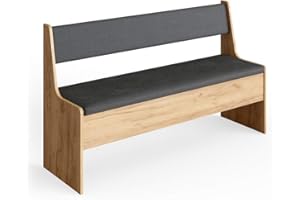 Vicco Banco de Comedor Roman, Arena/Antracita, 136 x 42 cm