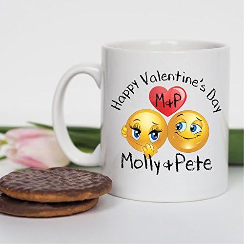 Personalised Coffee Mug - Valentine Emoji Couple