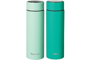Nuby Limited Edition RapidCool Portable Baby Bottle Making Twin Pack - Prepare A Perfect Formula Feed in 2 Minutes | Includes 1 Rapid Cool, 1 Powder Dispenser & 1 Flask (Green)