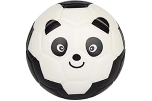 OnlineStreet Mini Football 15cm- Cute Animal Design Kids Soft Football | Soft and Flexible | Suitable for and | Animal Designs Lion, Tiger, Monkey and Panda Face (Mini Soccer-Panda, 15 CM)