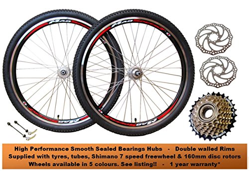 Qr 26 Mtb Mountain Bike Front Rear Wheel Set Wheelset Desertcart