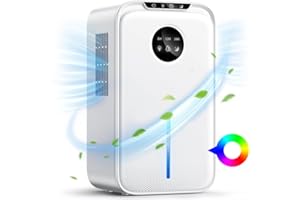 BANRIN Luftentfeuchter Elektrisch, 2200ml Entfeuchter Leiser Raumentfeuchter mit Überfüllungsschutz & Ablaufschlauch, 7 Farben LED Licht, Timer, Schlafmodus, Gegen Feuchtigkeit Ideal für Keller RV