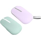 ASUS MD100 Marshmallow/Silent, Adj. DPI, Multi-Mode, with Brave Green Cover Wireless Optical Mouse (2.4GHz Wireless, Bluetooth, Lilac Mist Purple)