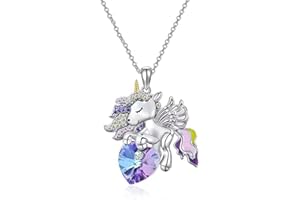 Luckimoli You are Magical Unicorn Necklace for Girls Crystal Pendant Necklaces Unicorn Jewelry Gifts for Girls Daughter Granddaughter Niece Birthday