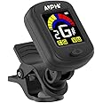 AUPHY Rechargeable Guitar Tuner Clip-on Tuner, Built-in rechargeable lithium battery - With Guitar, Ukulele, Violin & Chromatic Tuning Modes (Type-C cable not included)