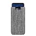 Produktbild Adore June Business Tasche für Samsung Galaxy S8 Handytasche aus charakteristischem Fischgrat Stoff - Grau/Schwarz | Schutztasche Zubehör mit Display Reinigungs-Effekt | Made in Europe