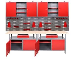 Ondis24 Werkstatteinrichtung Werkbank Werkzeugschrank Werkzeugwand