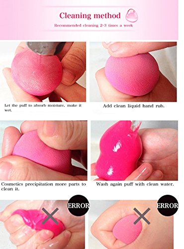 Demarkt 4pcs Proschönheits Flawless Makeup Blender Foundation Puff 4 Farbe zufällig - 7