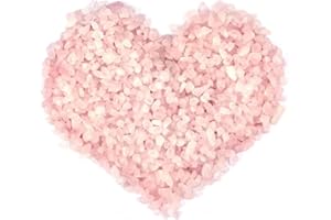 ideayard 0.95 Ib-1 Ib Rose Quartz Tumbled Chips Stone - Natural Crushed Irregular Crystal Shaped Stones for Home Garden Decorative