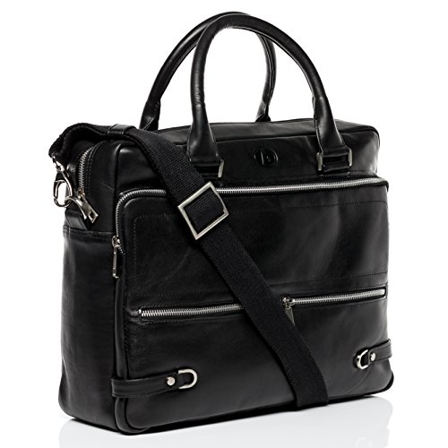FEYNSINN Laptoptasche BETH – Umhängetasche groß fit für 15″ laptop, iPad – Schultertasche echt Leder - 2