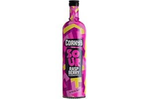 Corky's Sour Raspberry Schnapps 70cl | Shots | 15% ABV | Sour Raspberry Liqueur | Vodka Schnapps | Party Shots, Cocktail Ingredient, Pre Drinks, Alcohol | Spirits | Flavoured Vodka