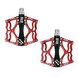 High quality mountain bike pedali MTB Road Cycling sigillato cuscinetto pedali BMX ultra-leggero bicicletta pedali, 3 colori, Red