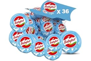 BAZACHI Mini Babybel Original Cheese Semisoft Snacks 20g- Lactose Free (Pack of 36, Light)