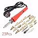 Produktbild 23PCS Brandmalerei Lötkolben Set, GOCHANGE Brandmalkolben Profesional Burning Pen mit 21 Tipps, 30W 220-240V, Brandmalgerät Holz brennen Pen Set für Holz Leder Gravieren Skulptur
