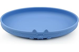 VALICAER Comedero para Gato Perro Silicona Platos para Gatos Plato de Leche para Gatos Comedero Gato Bebedero Gatos Pequeño y Mascotas Cuenco para Agua y Comida para Microondas (Azul)