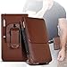 Produktbild N4U Online - Motorola Moto E Premium PU Leder Gürteltasche Schutzhülle & einziehbarer Eingabestift - Braune