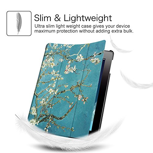 Fintie Apple iPad 2/3/4 Hülle Case – Ultra Slim Superleicht Schutzhülle Smart Shell Cover Tasche Etui mit Auto Schlaf / Wach und Standfunktion für Apple iPad 2 / iPad 3 / iPad 4 Retina, Mandelblüten - 2