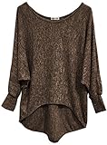 Langarmshirt Damen Emma & Giovanni - Basic Langarmshirt - Damen (EU40/42/XL, Beige)