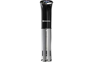 KitchenBrothers Thermoplongeur Sous Vide - Cuisson Basse Température - Cuiseur Sous Vide - Thermoplongeur Chauffe Eau -0 à 95℃, Réglable Par 0,2℃ - Fonction Minuterie - Alarme - 1200W