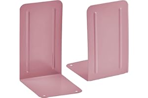 Acrimet Premium Buchstützen aus Metall rutschfest Schwerlast (Rosa) (1Paar)