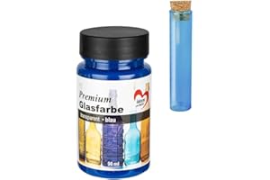 Ideen mit Herz Premium Glasfarbe | transparent | wasserfest | 90 ml (blau)