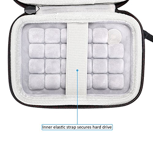 LTGEM EVA Festplattentasche für WD Western Digital My Passport Ultra , Elements SE/Toshiba Canvio Basics 1 TB /Seagate Backup/Transcend 2 TB /Kingston MLWG2/RAVPower FileHub Externe Festplatte-schwarz - 7