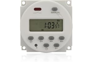 Miniprogrammerbar timeromkopplare, 1 sekund till 168 timmar, elektronisk automatisk tidsstyrning, 5 V 12 V 24 V 110 V 220 V