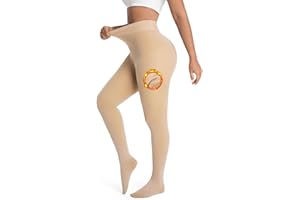 DIKER Medias Térmicas Mujer Invierno, medias termicas con Forro Polar, pantys termicos mujer de Alta Elasticidad y Cintura Alta, Largo Extra